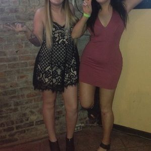 Mauve Windsor body con dress